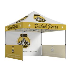 10x10 Peak Pro Pop-up Canopy (Full Roof with Backwall and 2 Half wall)