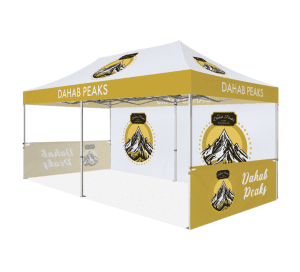 10x20 Peak Pro Pop-up Canopy (Full Roof with Backwall and 2 Half wall)