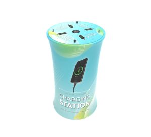 Custom Backlit Round Charging Table